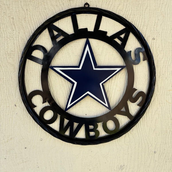 18",24",36" DALLAS COWBOYS METAL WALL ART WESTERN HOME DECOR VINTAGE RUSTIC BRONZE NEW #EH12316