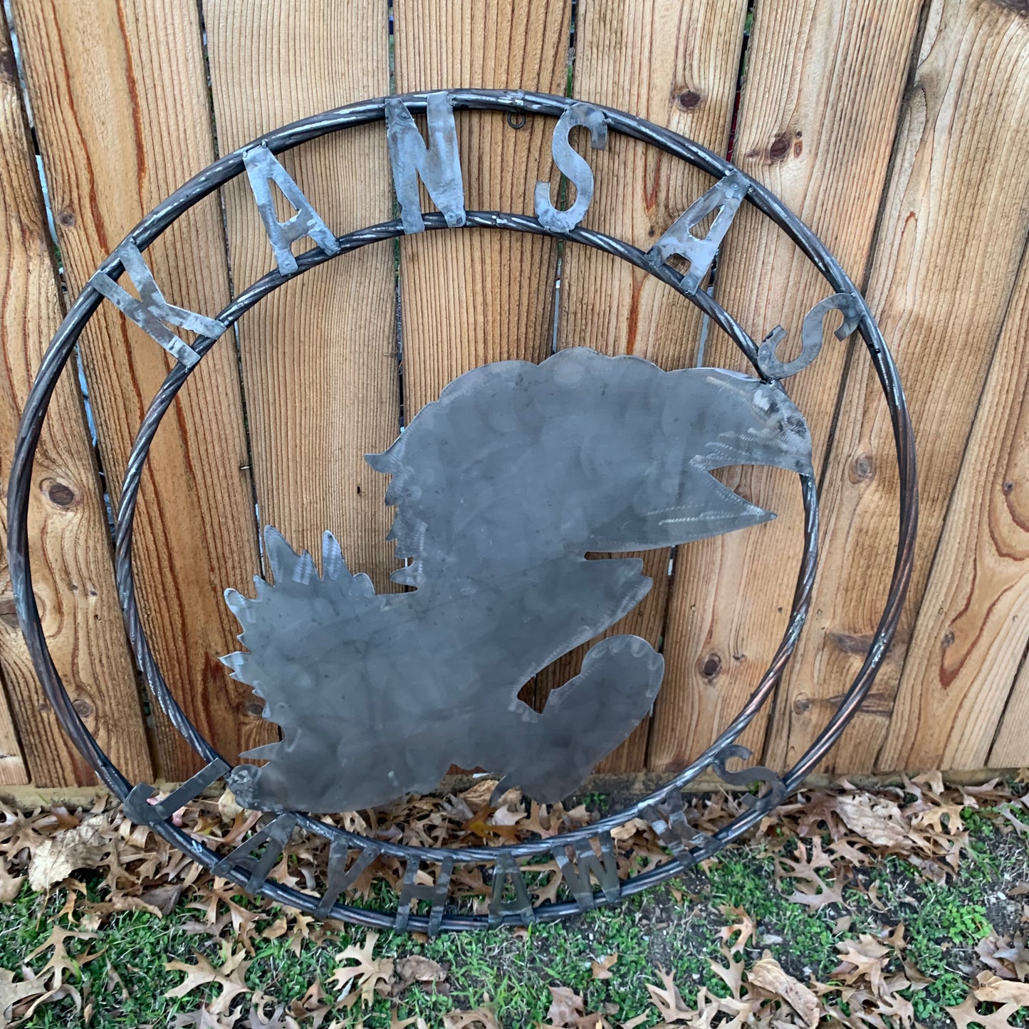 KANSAS JAYHAWKS RAW CUSTOM METAL VINTAGE CRAFT SIGN UNPAINTED TEAM HANDMADE