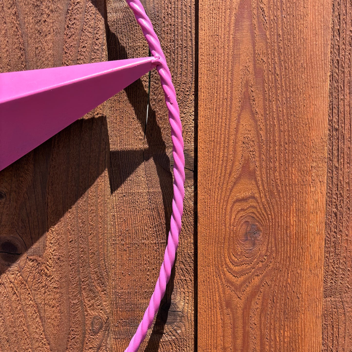 PINK STAR BARN METAL LONE STAR TWISTED ROPE RING WESTERN HOME DECOR HANDMADE 12",24",36"