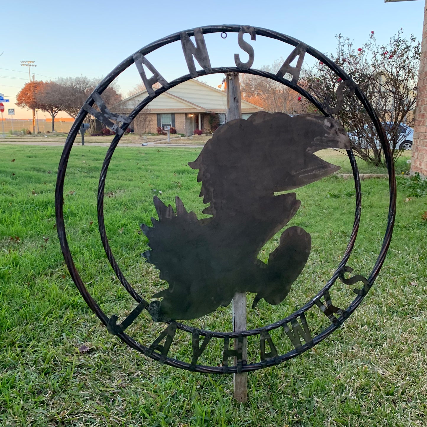 KANSAS JAYHAWKS RAW CUSTOM METAL VINTAGE CRAFT SIGN UNPAINTED TEAM HANDMADE