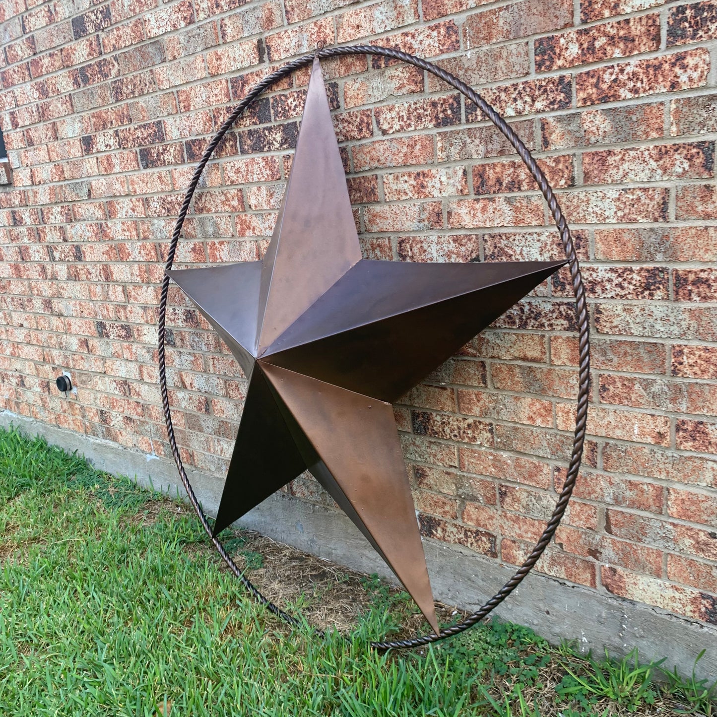 LONE STAR 60" BARN STAR METAL RUSTIC  BRONZE VINTAGE COPPER WALL ART WESTERN HOME DECOR HANDMADE NEW EH10524