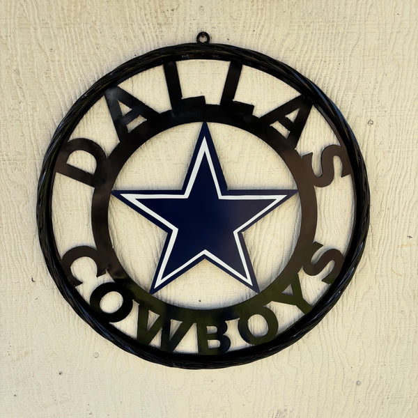 18",24",36" DALLAS COWBOYS METAL WALL ART WESTERN HOME DECOR VINTAGE RUSTIC BRONZE NEW #EH12316