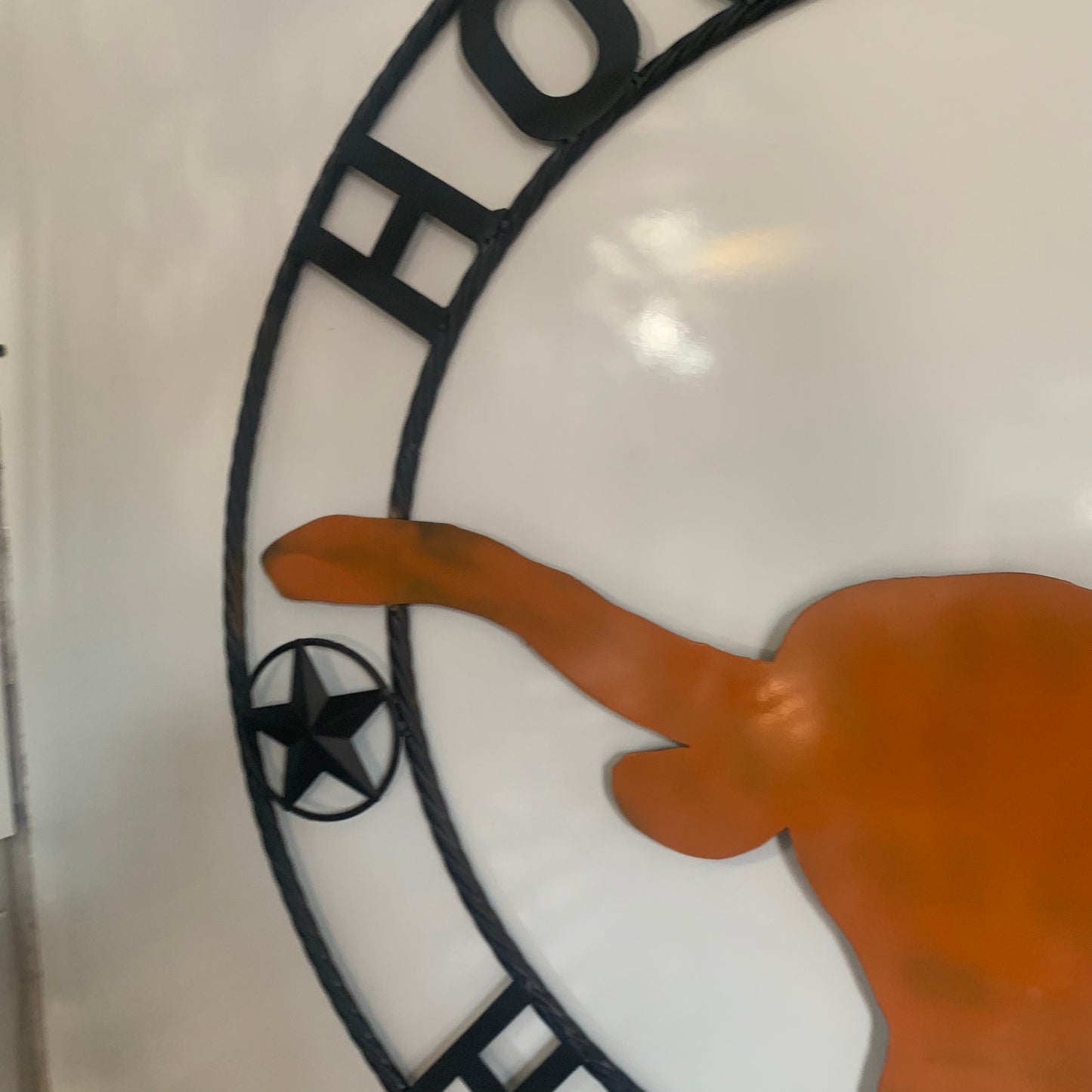 HOOKEM HORNS WITH LONE STAR TEXAS LONGHORNS HOOK EM METAL CUSTOM VINTAGE CRAFT WALL ART TEAM SIGN HANDMADE