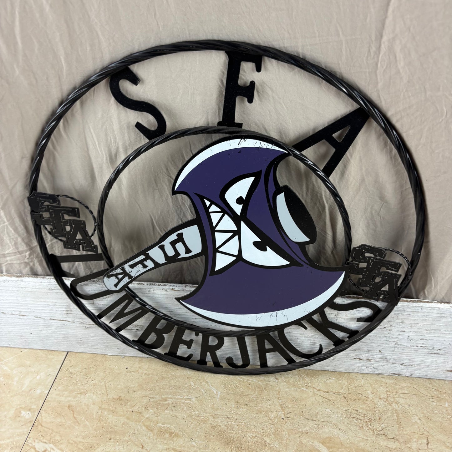 SFA LUMBERJACKS CUSTOM METAL VINTAGE CRAFT SIGN WALL ART TEAM SIGN HANDMADE