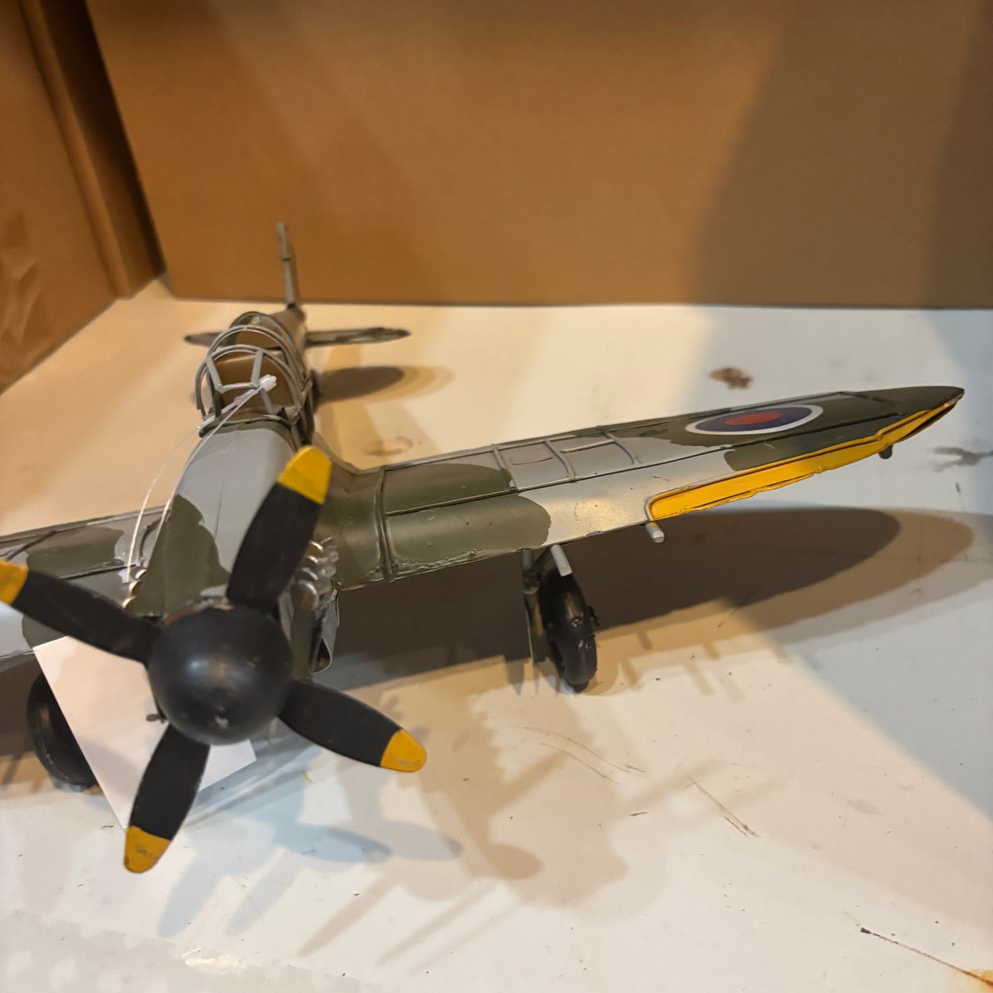 SPITFIRE METAL AIRPLAINE WW WESTERN HOME DECOR HANDMADE #RA0234