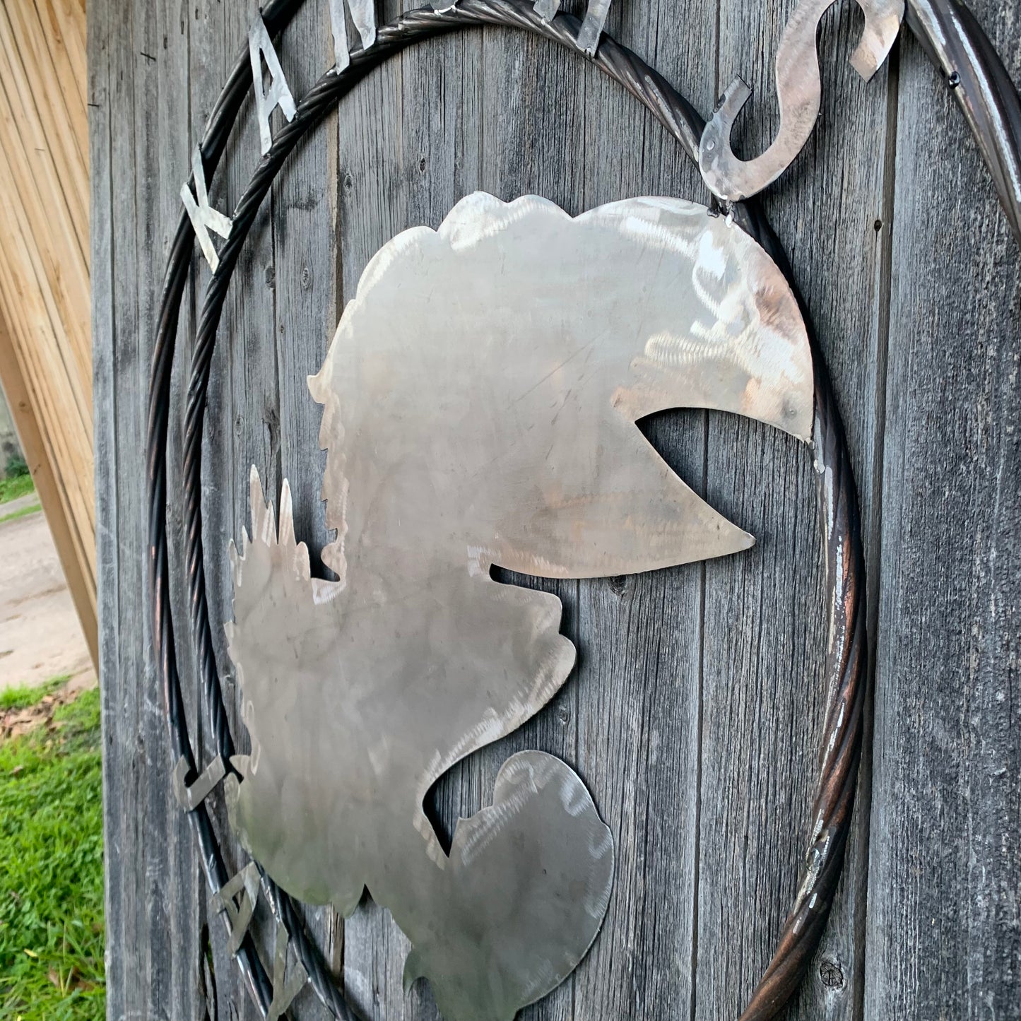 KANSAS JAYHAWKS RAW CUSTOM METAL VINTAGE CRAFT SIGN UNPAINTED TEAM HANDMADE