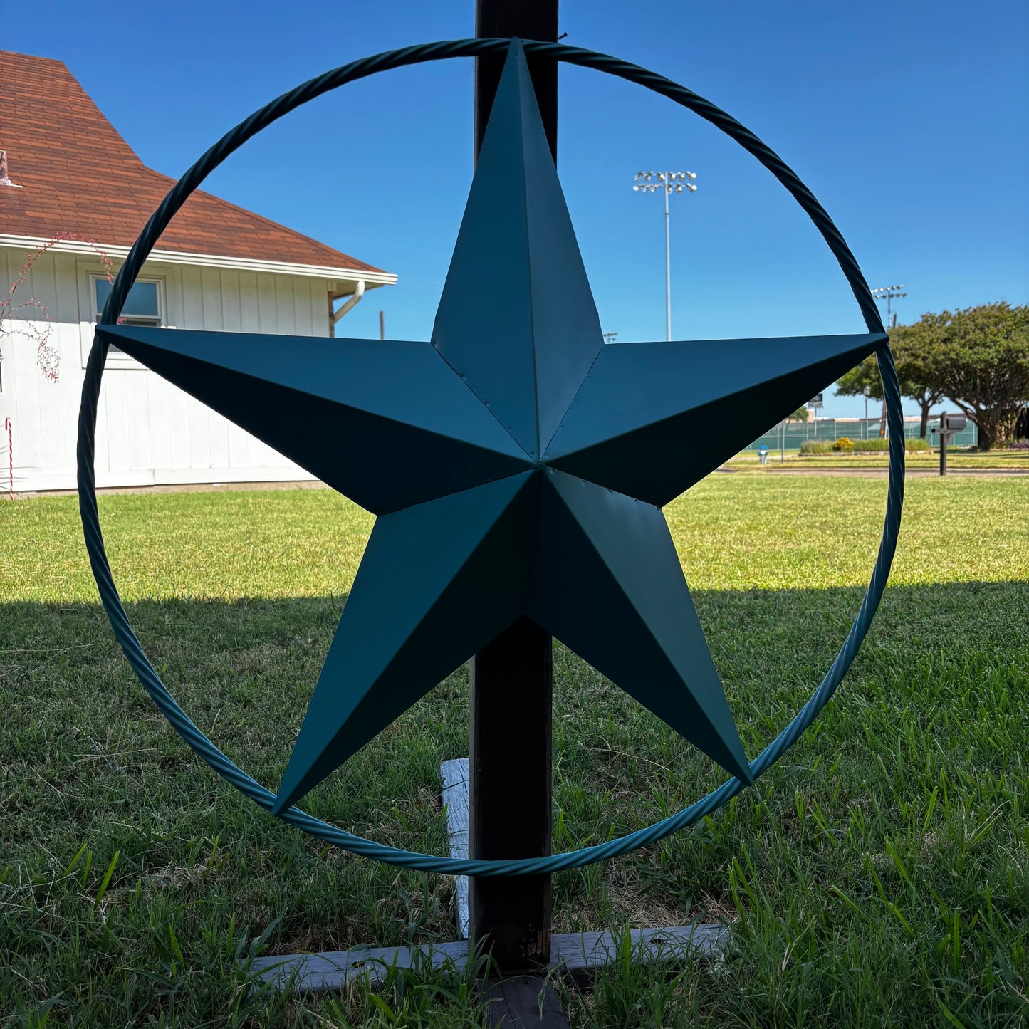 TEAL BARN LONE STAR TWISTED ROPE RING WESTERN HOME DECOR HANDMADE 12",24",36" #EH