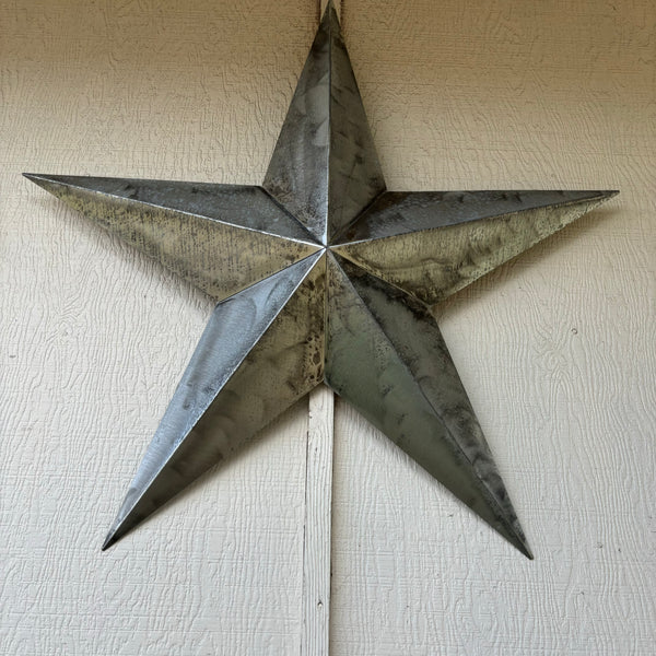 UNFINISHED GALVANIZED BARN STAR 3" TO 120" METAL WALL ART WESTERN HOME  DECOR HANDMADE #EH10418