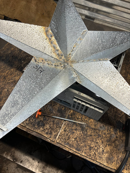 UNFINISHED GALVANIZED BARN STAR 3" TO 120" METAL WALL ART WESTERN HOME  DECOR HANDMADE #EH10418