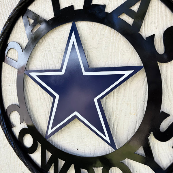 18",24",36" DALLAS COWBOYS METAL WALL ART WESTERN HOME DECOR VINTAGE RUSTIC BRONZE NEW #EH12316