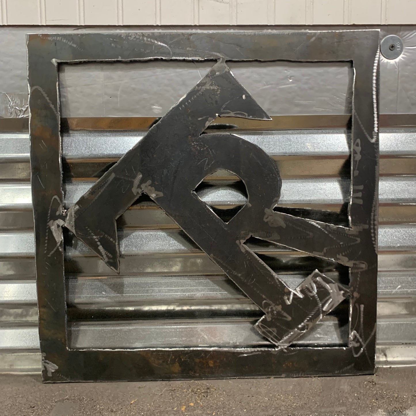 CUSTOM NAME TR STYLE SIGN RAW METAL WESTERN HOME DECOR HANDMADE 18" x 18"