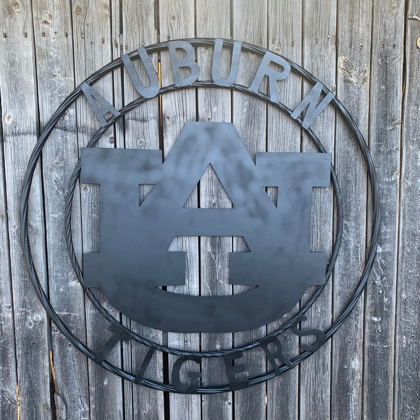 12", 18", 24", 32" AUBURN TIGERS BLACK METAL SIGN VINTAGE TEAM CUSTOM ART