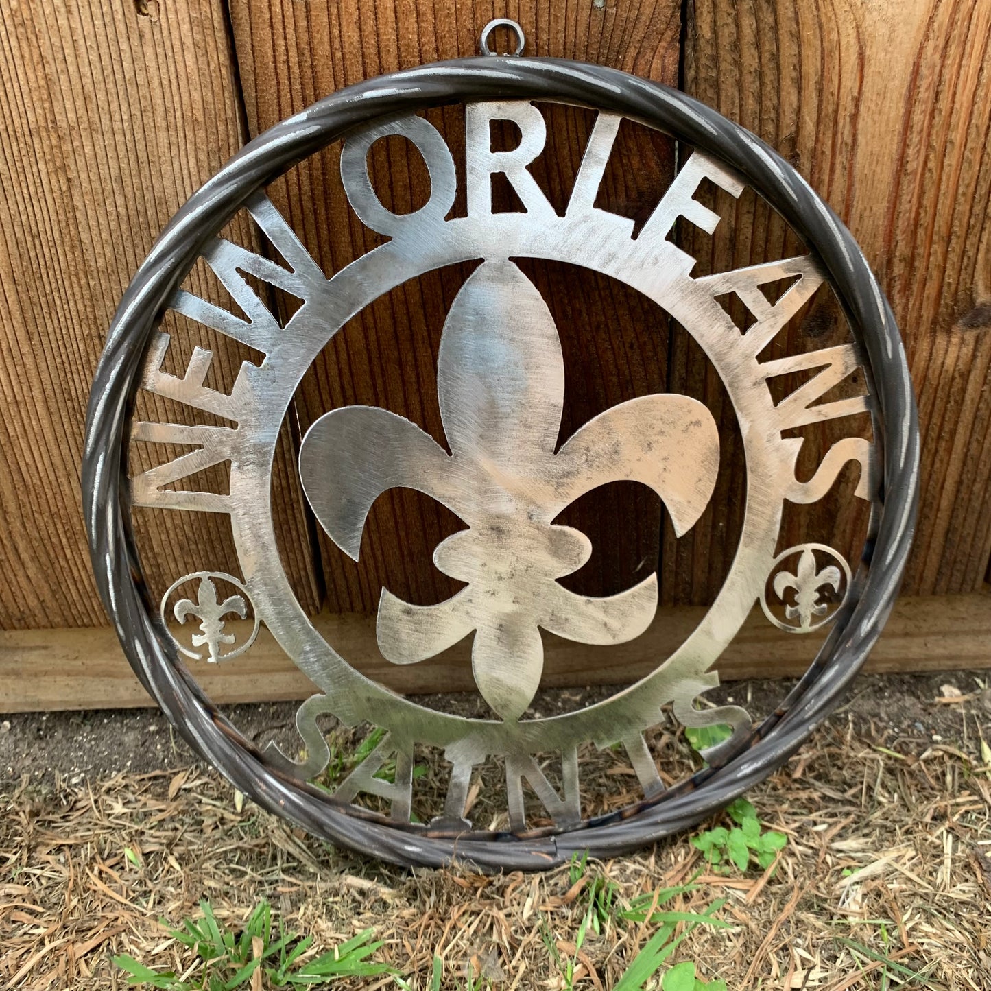 NEW ORLEANS SAINTS CUSTOM RAW METAL CRAFT SIGN WALL ART WESTERN HOME DECOR LASERCUT ART HANDMADE 12",18",24
