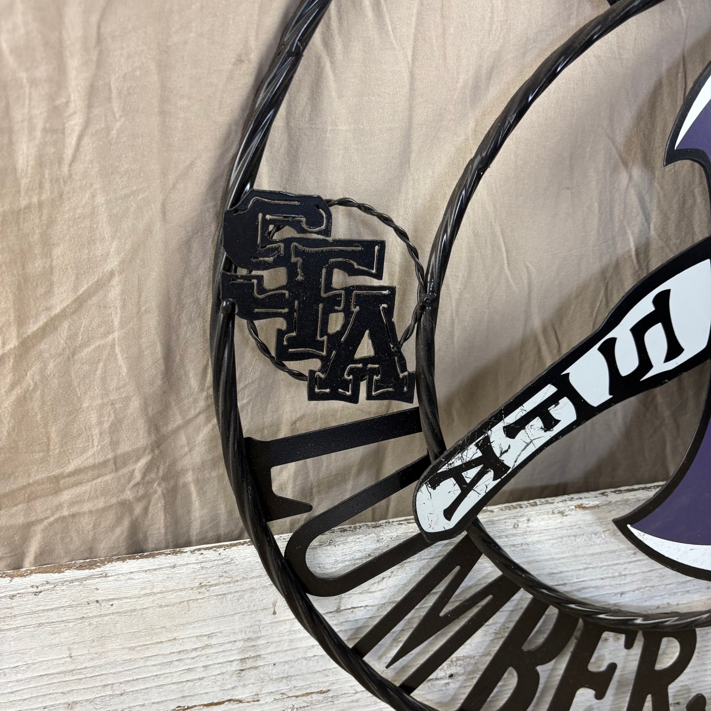 SFA LUMBERJACKS CUSTOM METAL VINTAGE CRAFT SIGN WALL ART TEAM SIGN HANDMADE