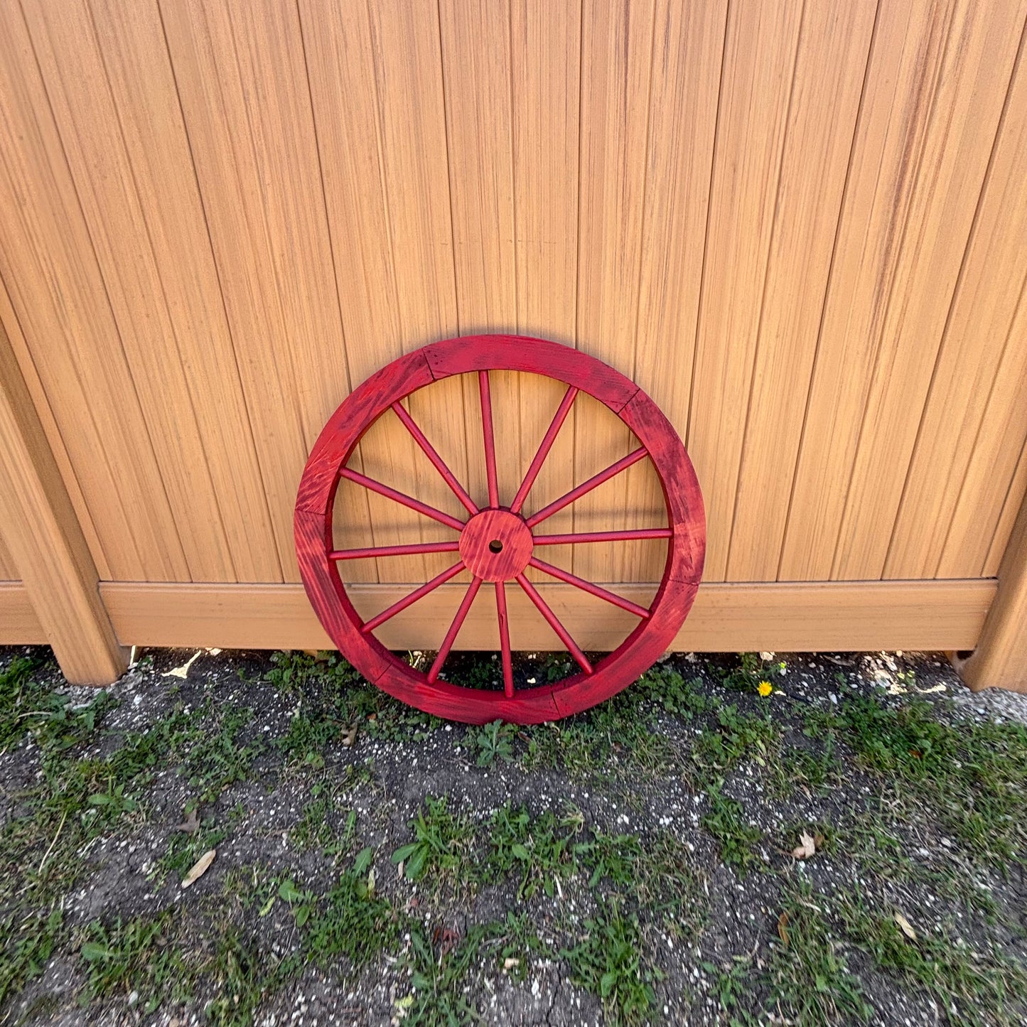 RED WAGON WHEEL BARN WOOD WESTERN HOME DECOR RUSTIC NEW 16",24",30",36",40"