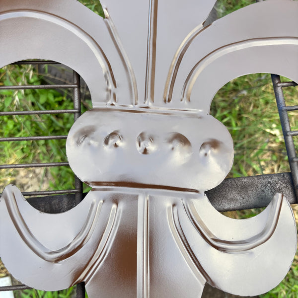 FLEUR DE LIS BROWN METAL WALL ART SIGN WESTERN HOME DECOR HANDMADE NEW 12",18",24",32"