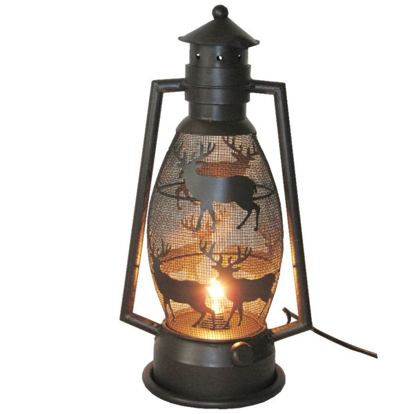 DEER METAL ART ELECTRIC LANTERN LAMP WESTERN HOME DECOR LIGHTING #EH12737