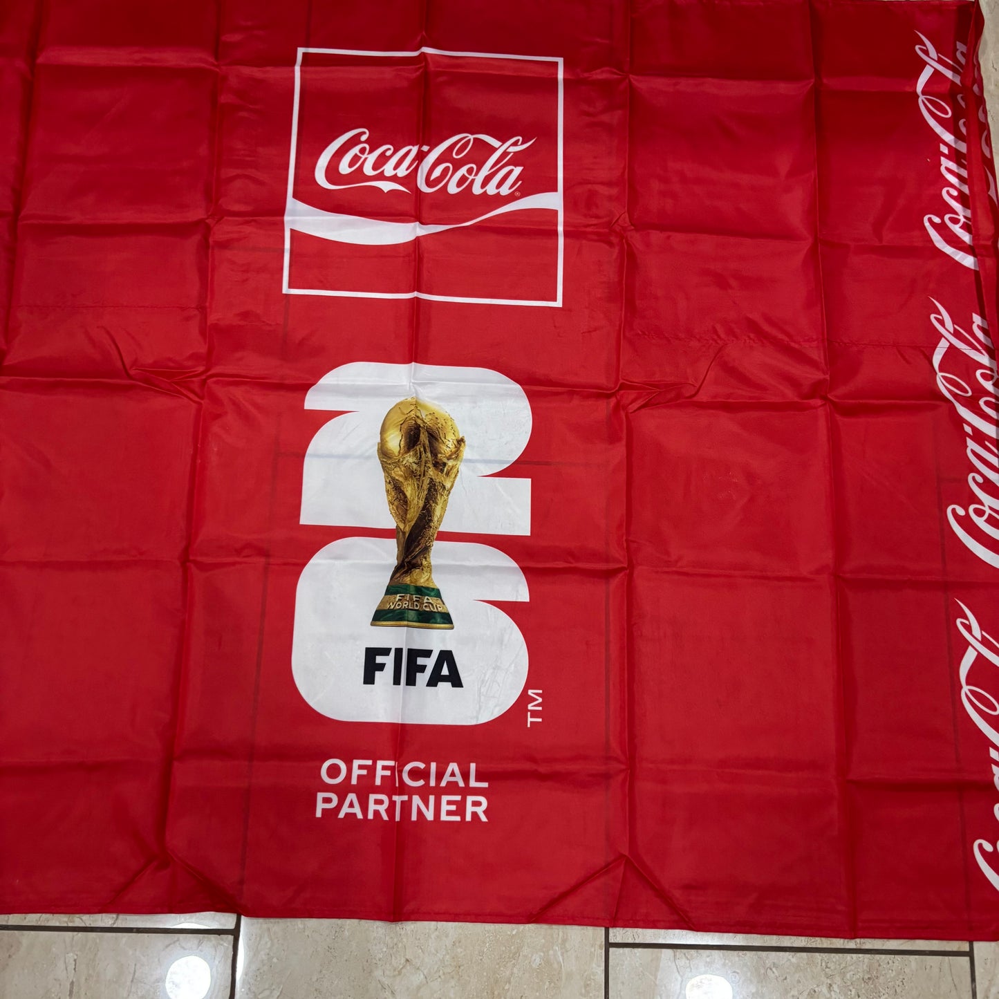 FIFA WORLD CUP 2026 COCACOLA FLAG 3ft x 4ft GENUINE LICENSES WESTEEN HOME DECOR  #EH13731