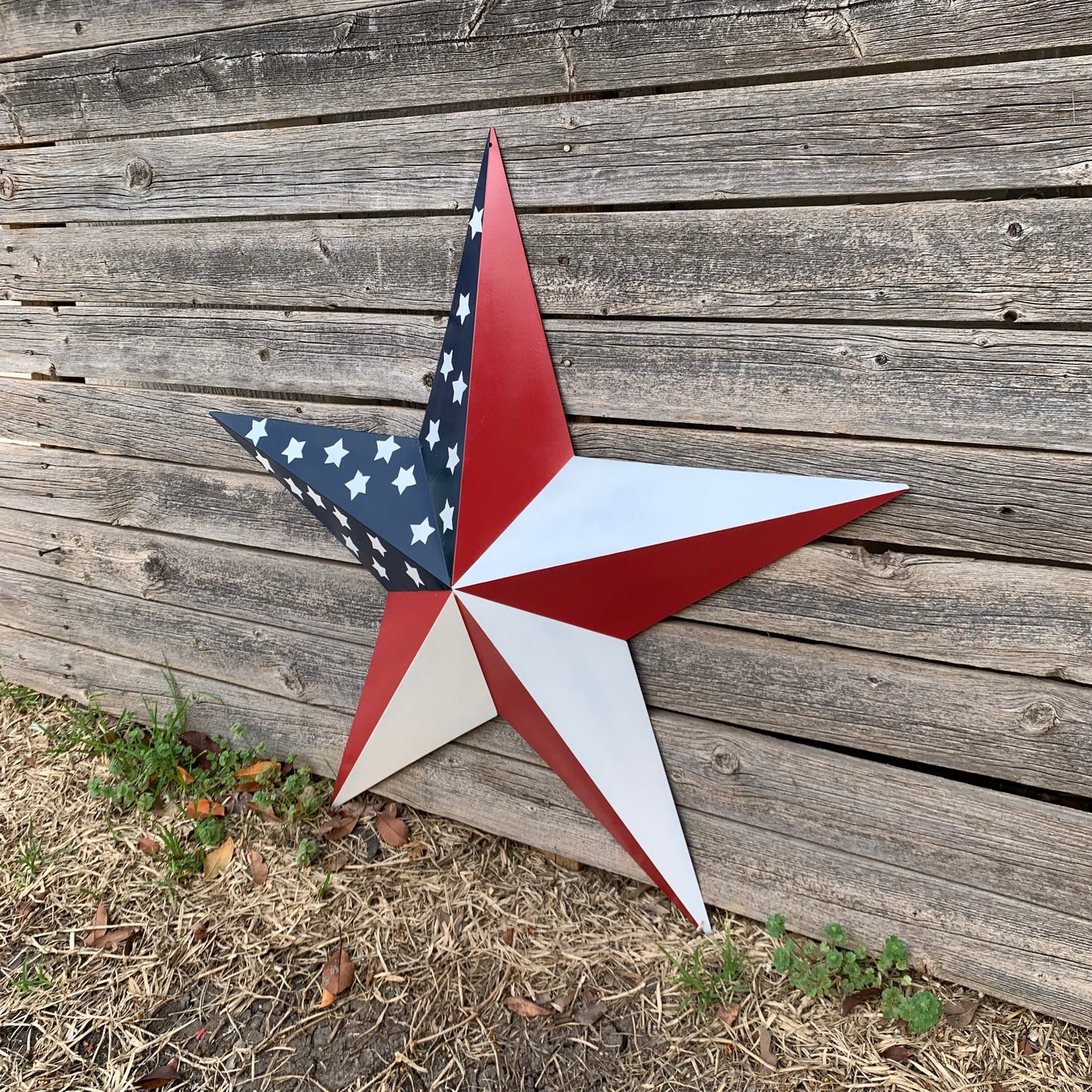 USA FLAG STAR STYLE# 5 RED WHITE & BLUE AMERICANA METAL BARN STAR WALL ART HANDMADE TO ORDER NEW #EH13380