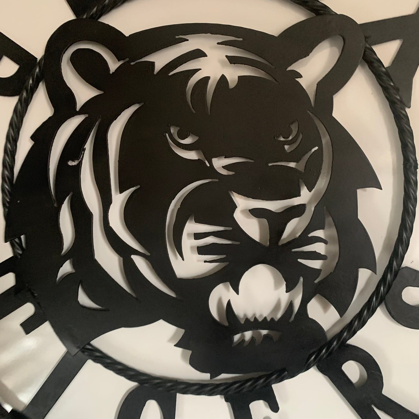 GEAUX TIGERS BLACK CUSTOM METAL VINTAGE CRAFT SIGN TEAM HANDMADE