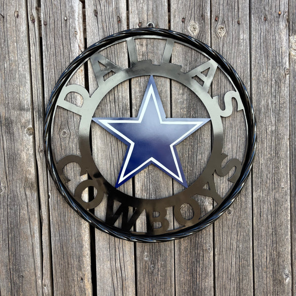 18",24",36" DALLAS COWBOYS METAL WALL ART WESTERN HOME DECOR VINTAGE RUSTIC BRONZE NEW #EH12316