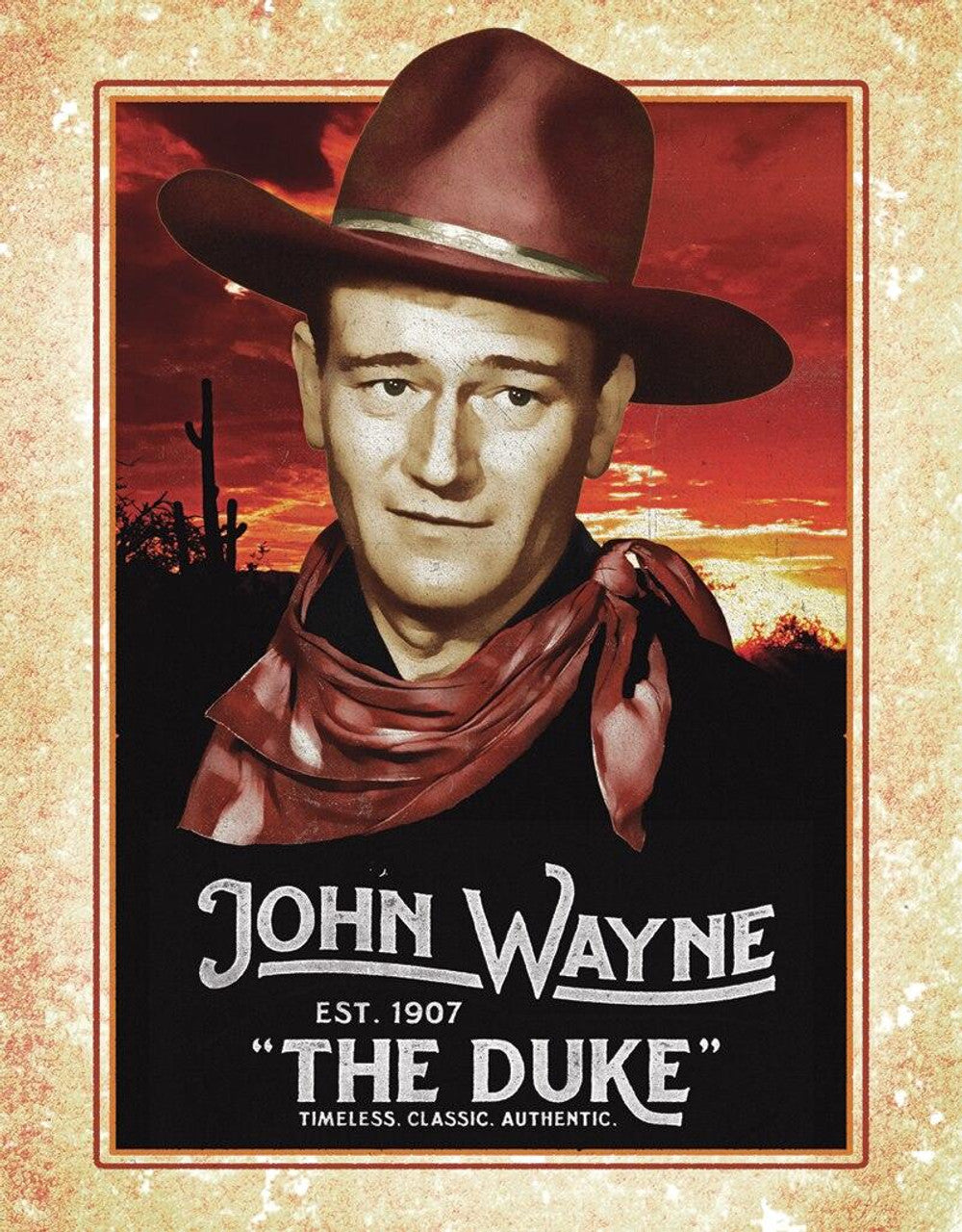 JOHN WAYNE THE DUKE CLASSIC TIN SIGN CELEBRITY METAL ART WESTERN METAL ART NEW  #2230