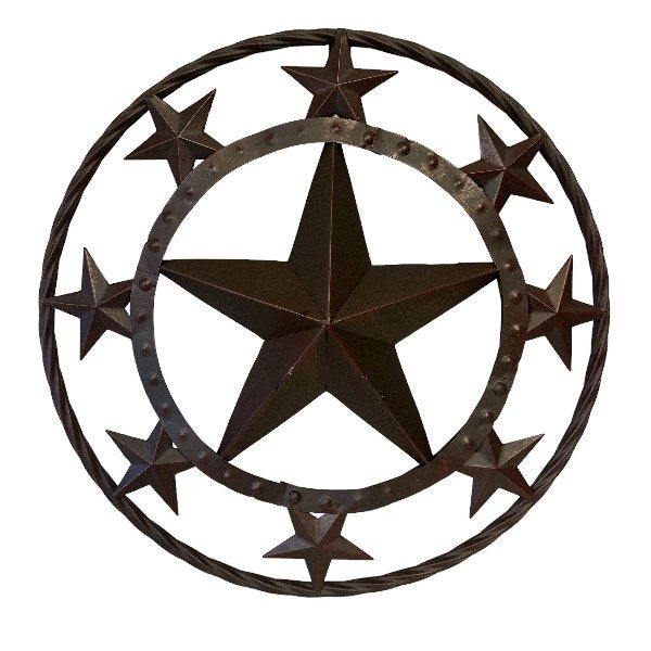 18" MULTI STAR BEADED COLIBROX BARN STAR METAL LONESTAR WESTERN HOME DECOR HANDMADE #EH11798