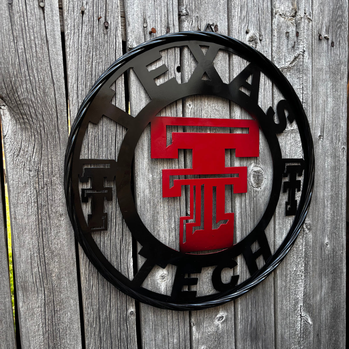 TEXAS TECH CUSTOM METAL VINTAGE CRAFT SIGN WESTERN HOME DECOR HANDMADE 12",18",24",32",36"