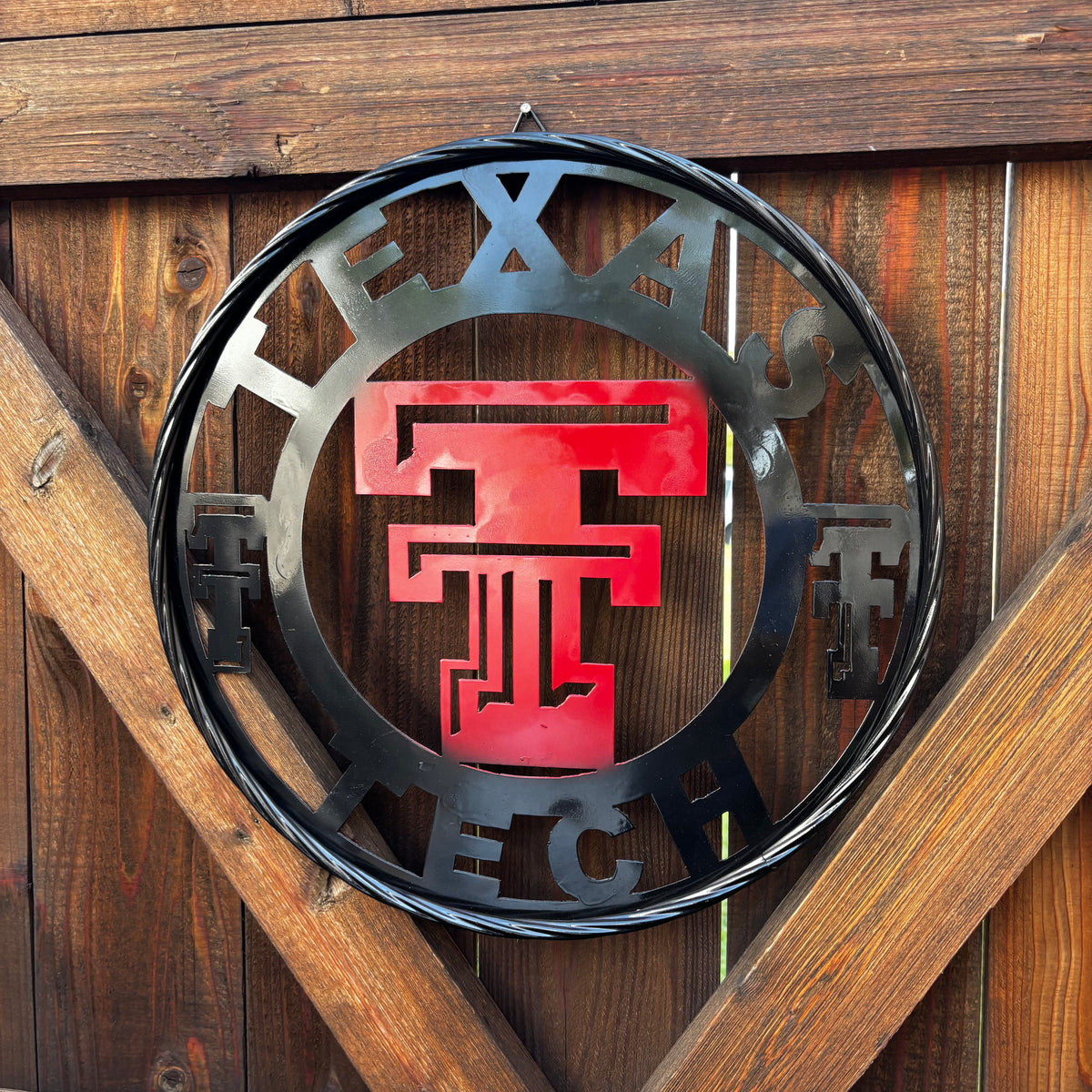 TEXAS TECH CUSTOM METAL VINTAGE CRAFT SIGN WESTERN HOME DECOR HANDMADE 12",18",24",32",36"