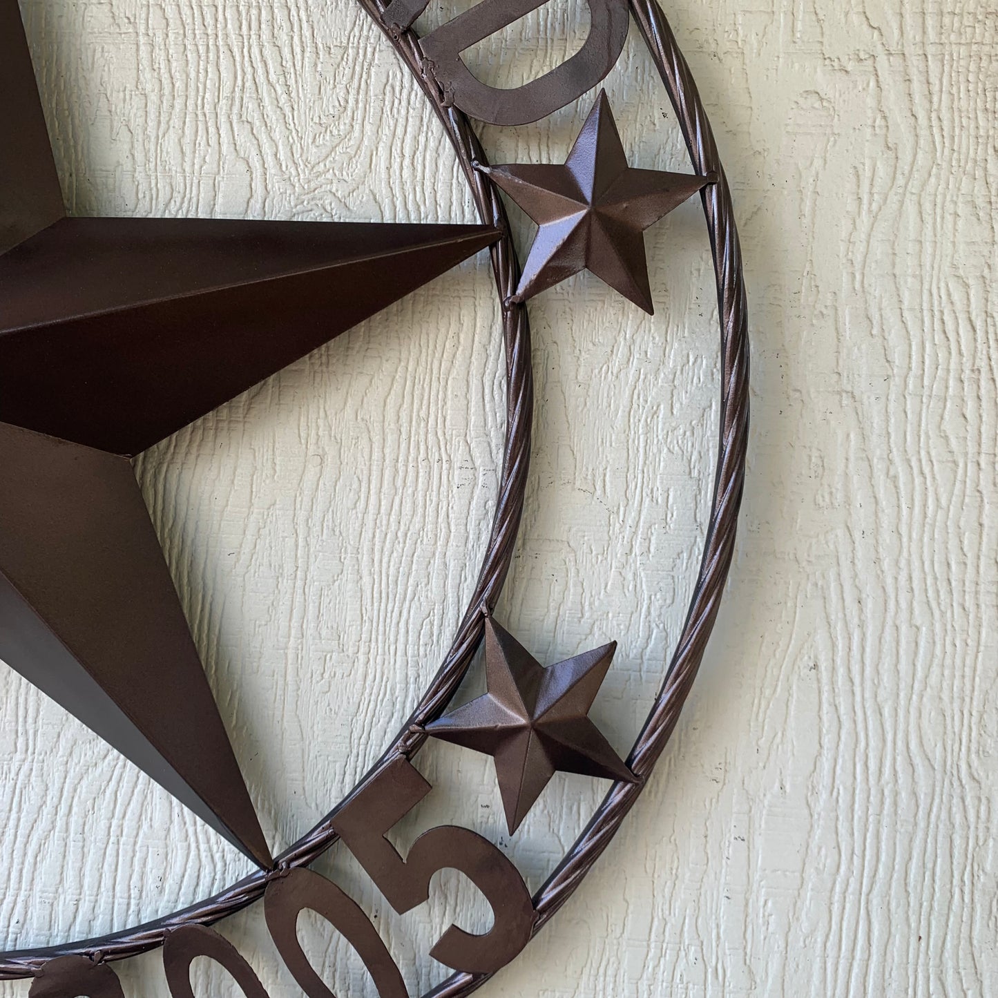 LAWN SQUAD STYLE CUSTOM BARN STAR NAME YOUR CUSTOM NAME STAR METAL NAME BARN STAR WITH TWISTED ROPE RING DESIGN METAL WALL 3d STAR ART WESTERN HOME DECOR RUSTIC BRONZE NEW