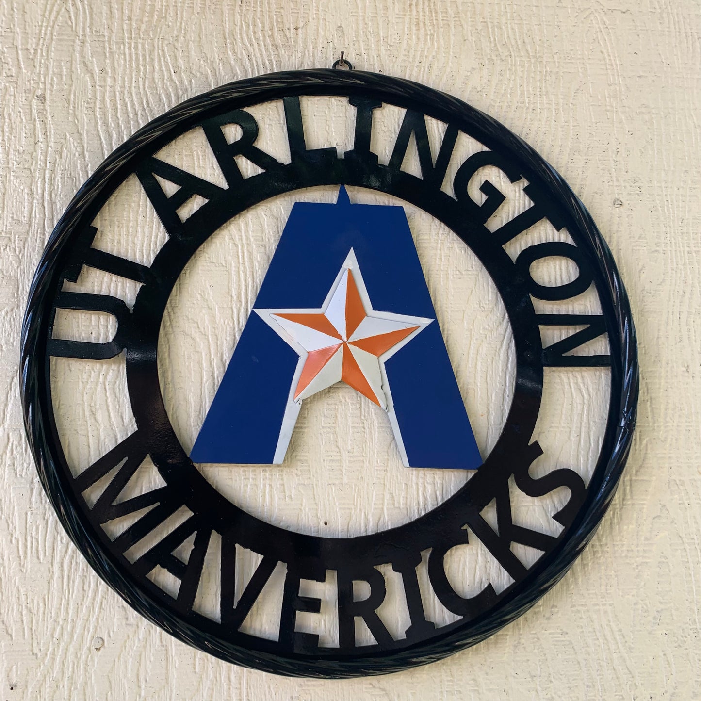 UTA ARLINGTON CUSTOM METAL VINTAGE CRAFT TEAM SIGN WESTERN HOME DECOR HANDMADE
