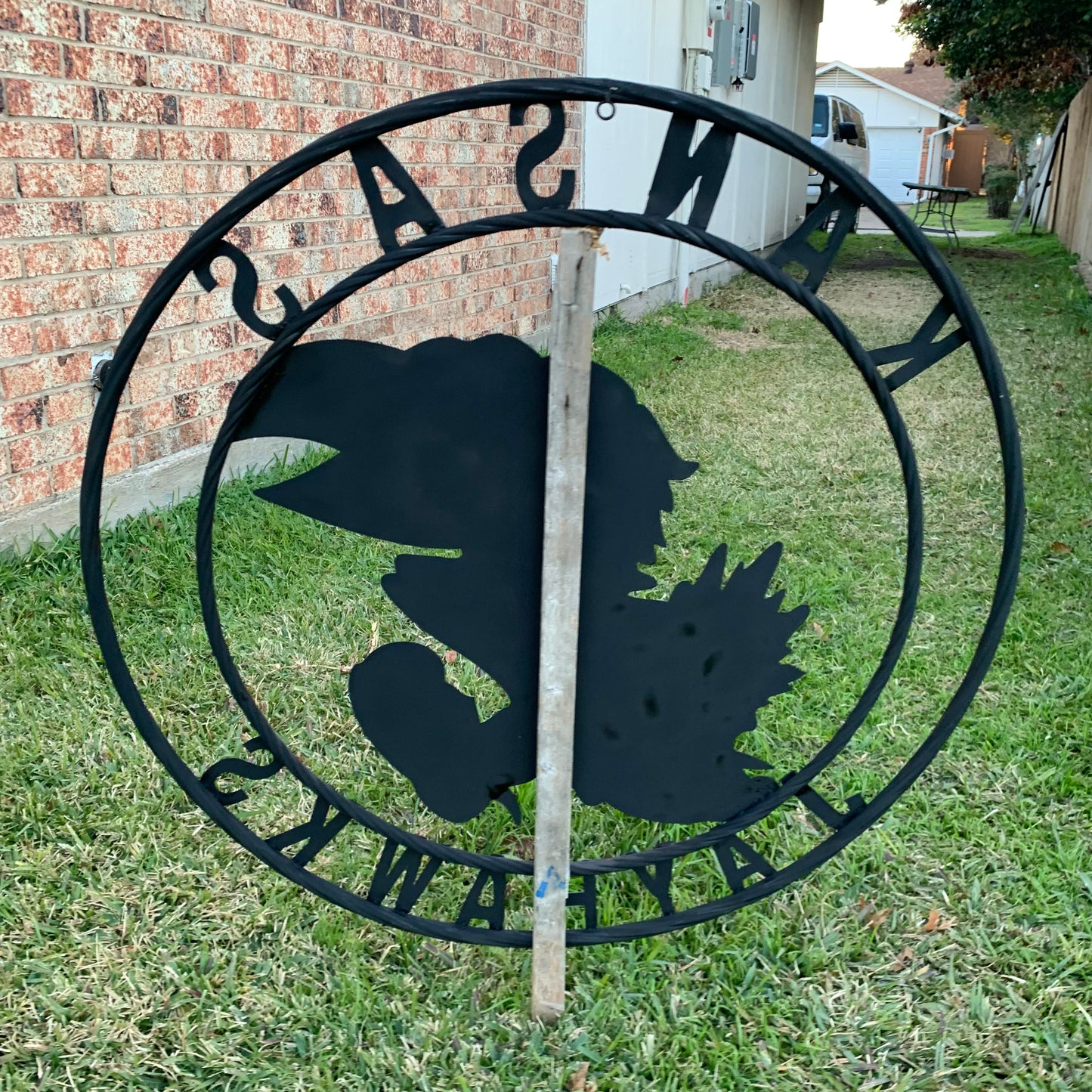 KANSAS JAYHAWKS RAW CUSTOM METAL VINTAGE CRAFT SIGN UNPAINTED TEAM HANDMADE