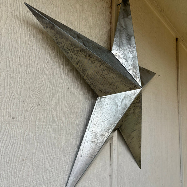 UNFINISHED GALVANIZED BARN STAR 3" TO 120" METAL WALL ART WESTERN HOME  DECOR HANDMADE #EH10418