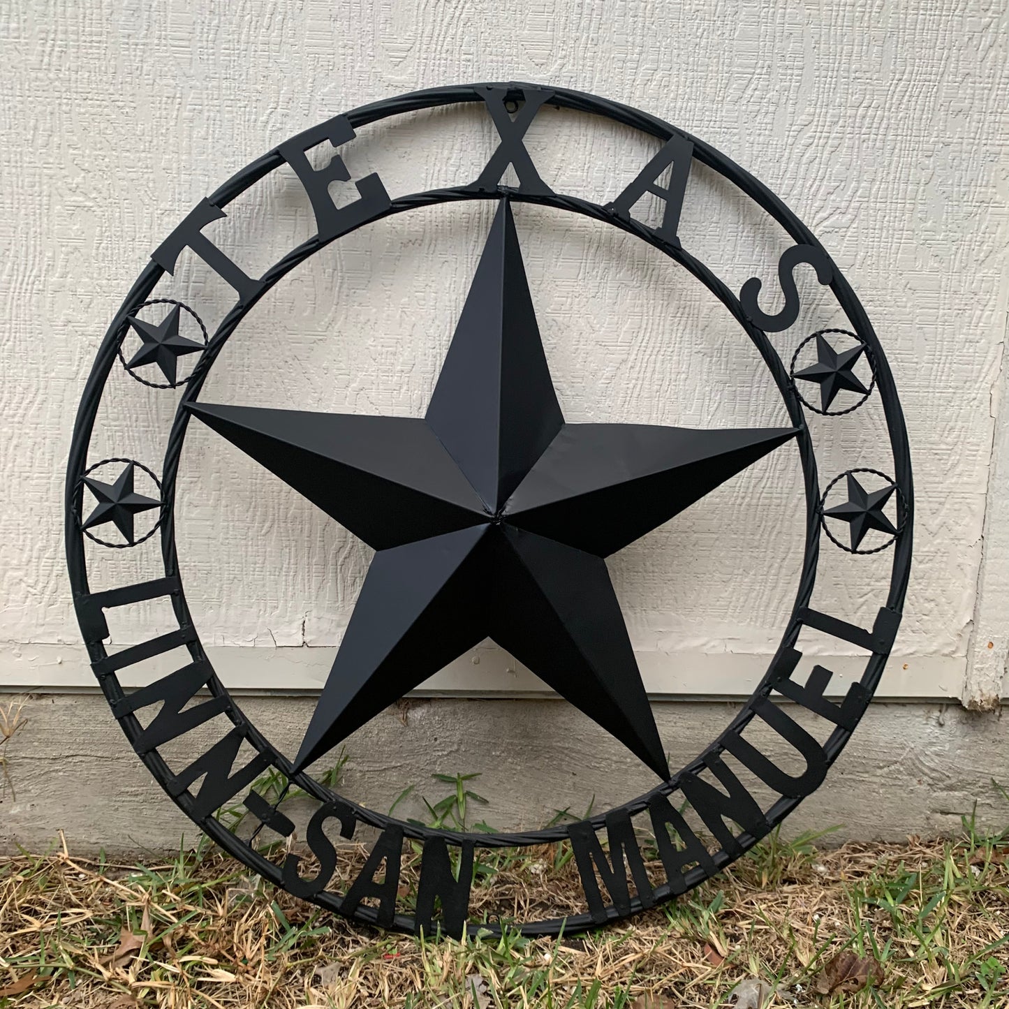 LINN SAN MANUEL STYLE YOUR CUSTOM NAME STAR METAL BARN LONE STAR 3d TWISTED ROPE RING WESTERN HOME DECOR HANDMADE NEW