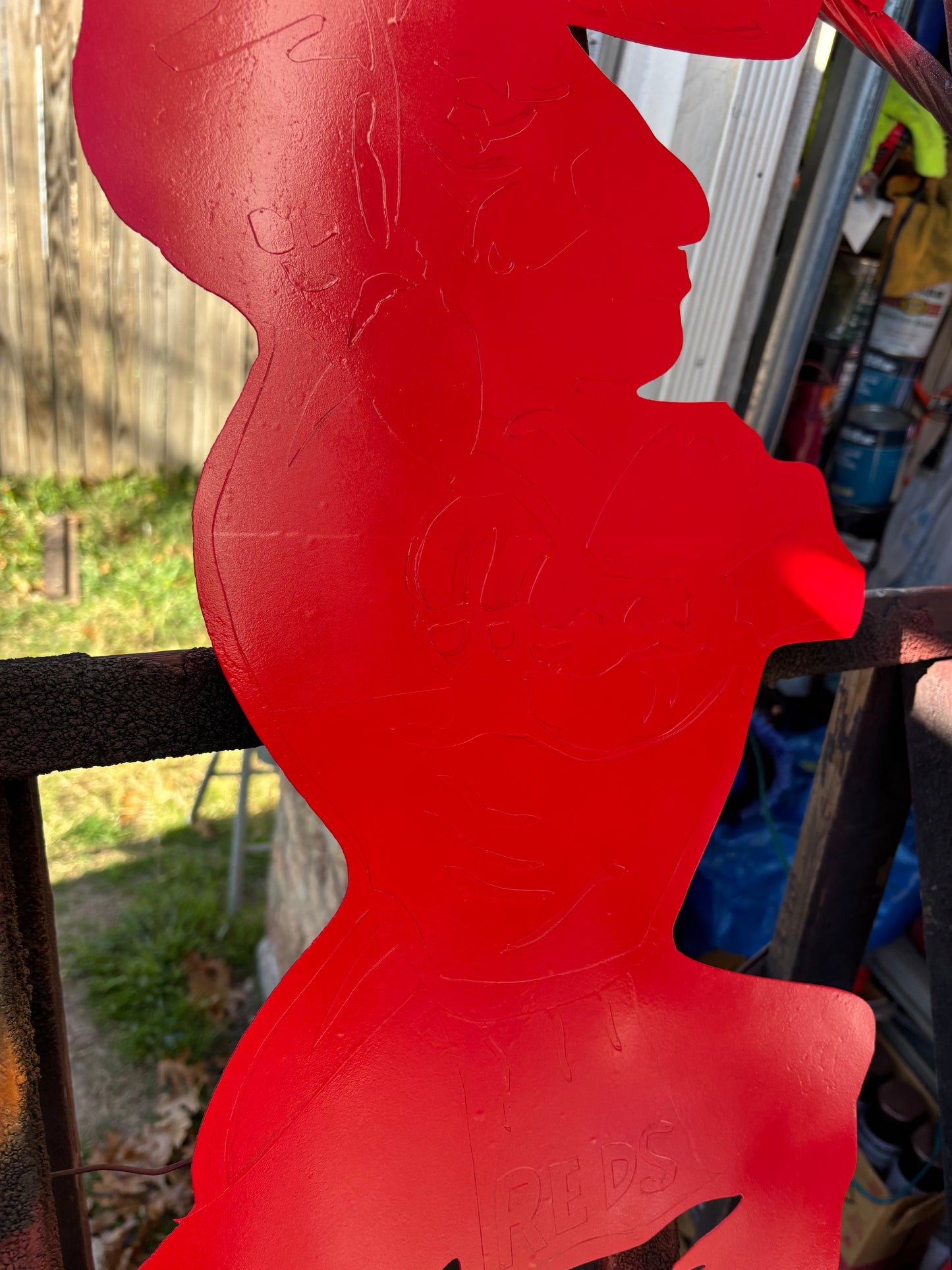 EATON REDS CUSTOM METAL VINTAGE CRAFT SIGN TEAM RED WHITE HANDMADE TO ORDER