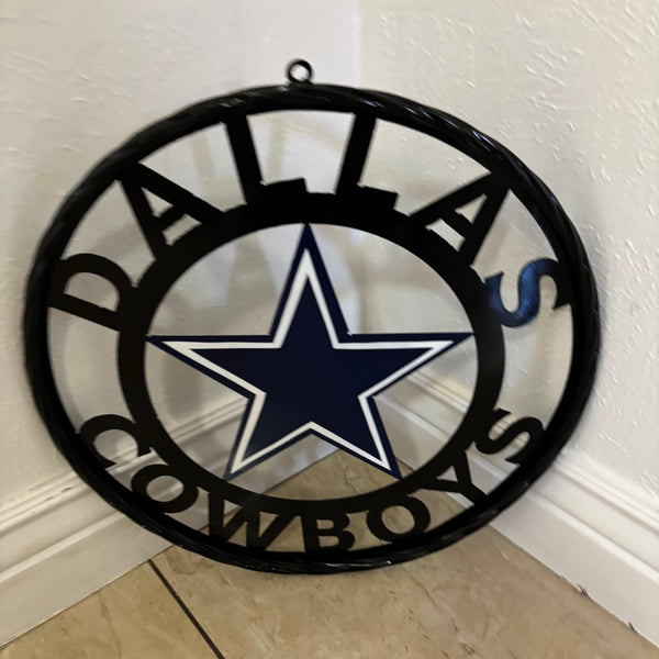 18",24",36" DALLAS COWBOYS METAL WALL ART WESTERN HOME DECOR VINTAGE RUSTIC BRONZE NEW #EH12316