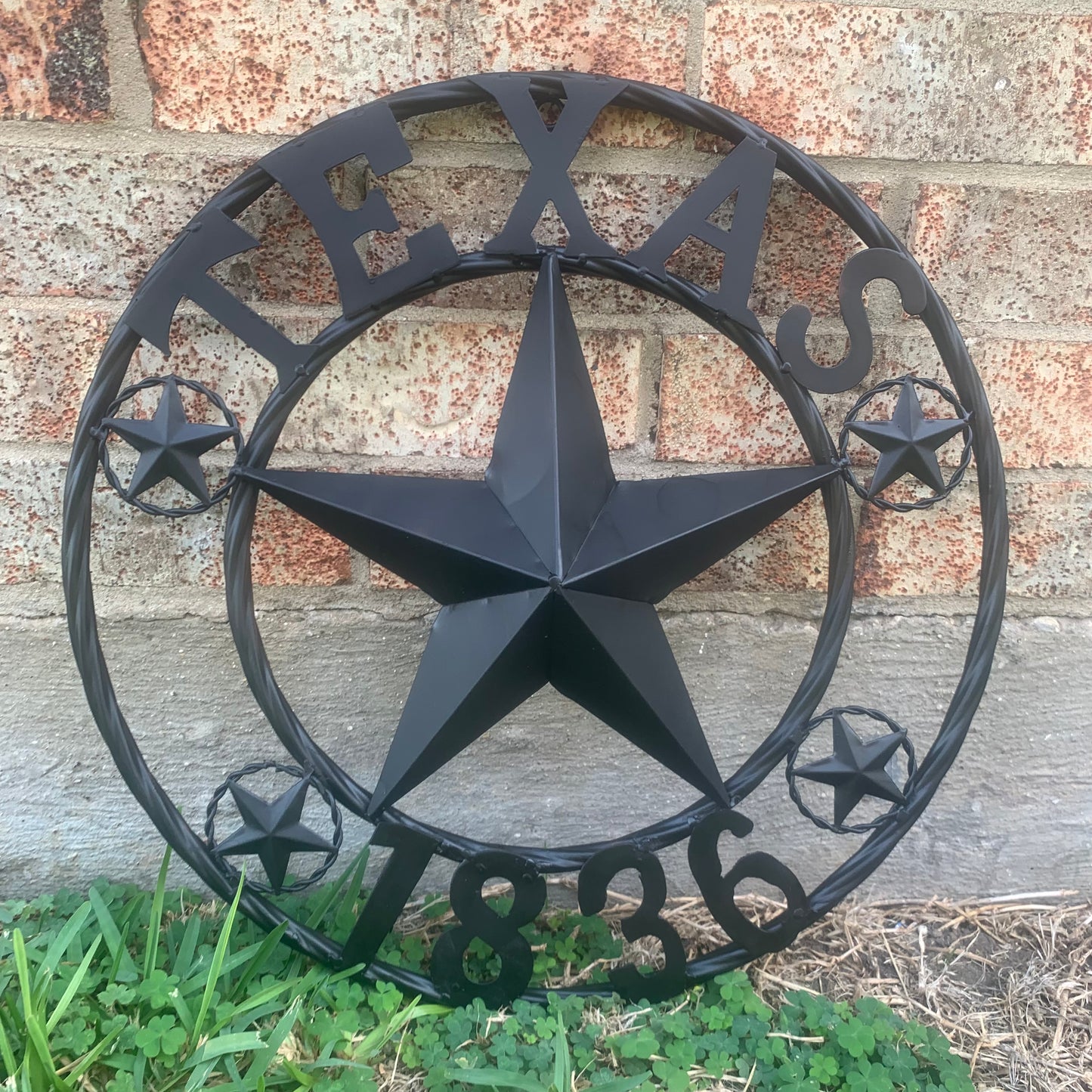 TEXAS 1836 BLACK BARN STAR METAL LONESTAR WESTERN HOME DECOR HANDMADE NEW 16",24",36",50"