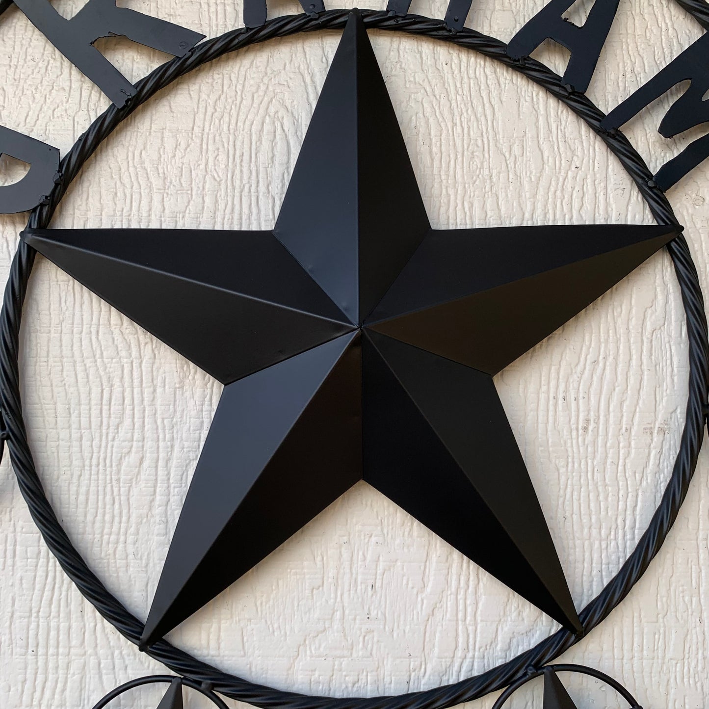 GRAHAM STYLE YOUR CUSTOM NAME STAR BARN STAR METAL LONE STAR WESTERN HOME DECOR RUSTIC BLACK HANDMADE 24",32",36",50"