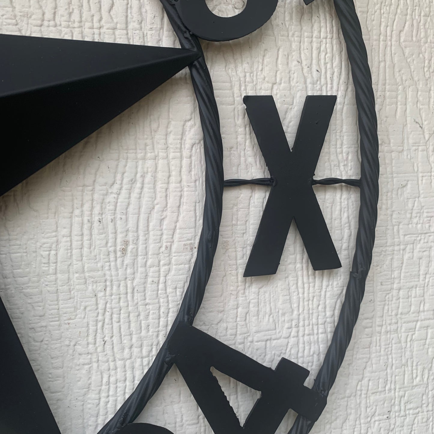 MARDENS STYLE CUSTOM NAME STAR BARN METAL STAR 3d TWISTED ROPE RING WESTERN HOME DECOR RUSTIC BLACK HANDMADE 24",32",36",50"