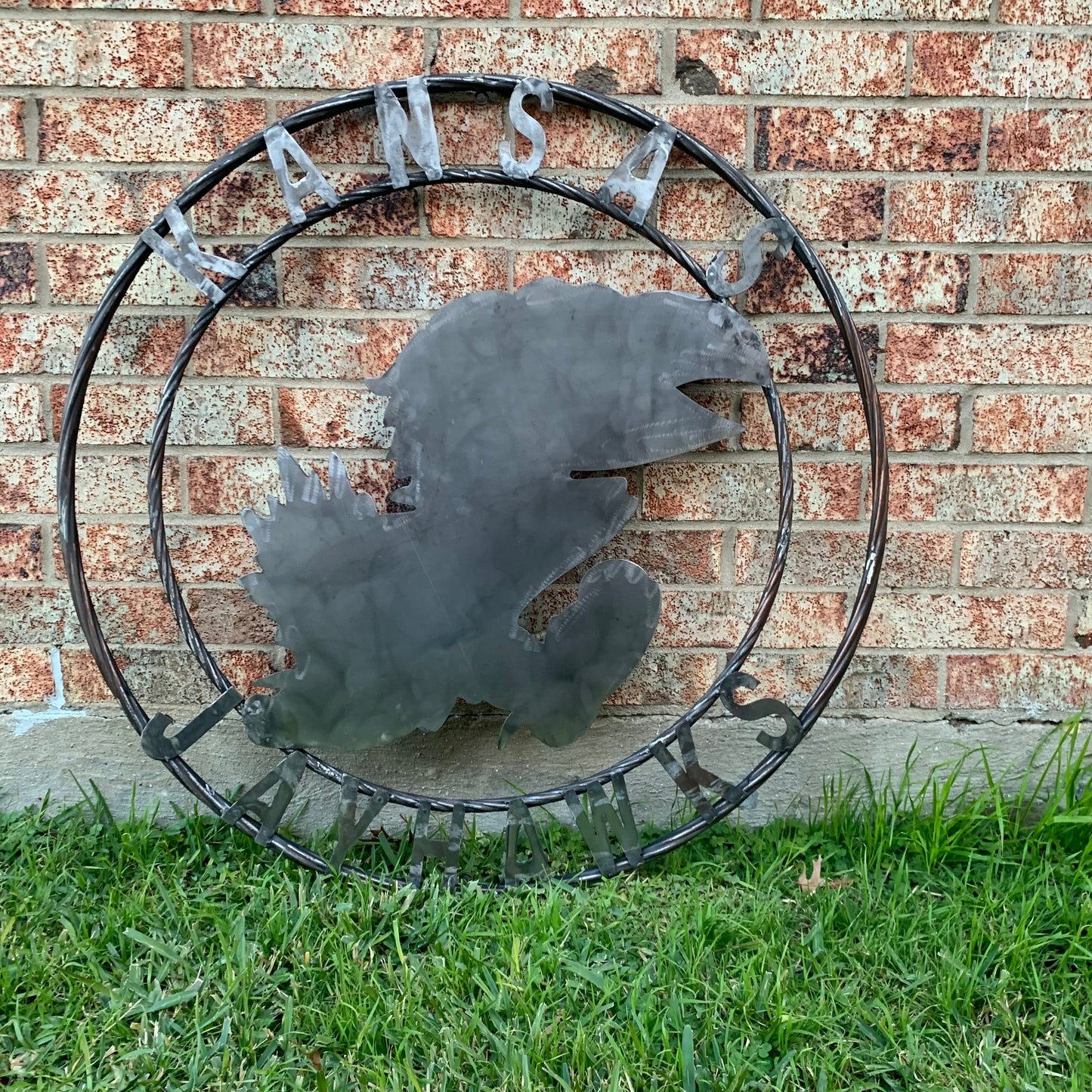 KANSAS JAYHAWKS RAW CUSTOM METAL VINTAGE CRAFT SIGN UNPAINTED TEAM HANDMADE