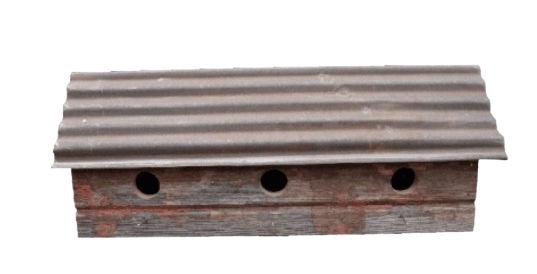 3 HOLE BIRDHOUSE 24"L BARN WOOD WESTERN HOME DECOR HANDMADE #EH13535