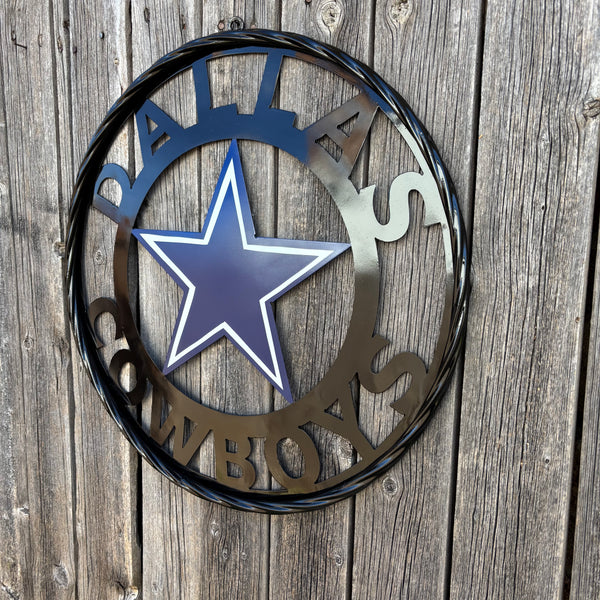 18",24",36" DALLAS COWBOYS METAL WALL ART WESTERN HOME DECOR VINTAGE RUSTIC BRONZE NEW #EH12316
