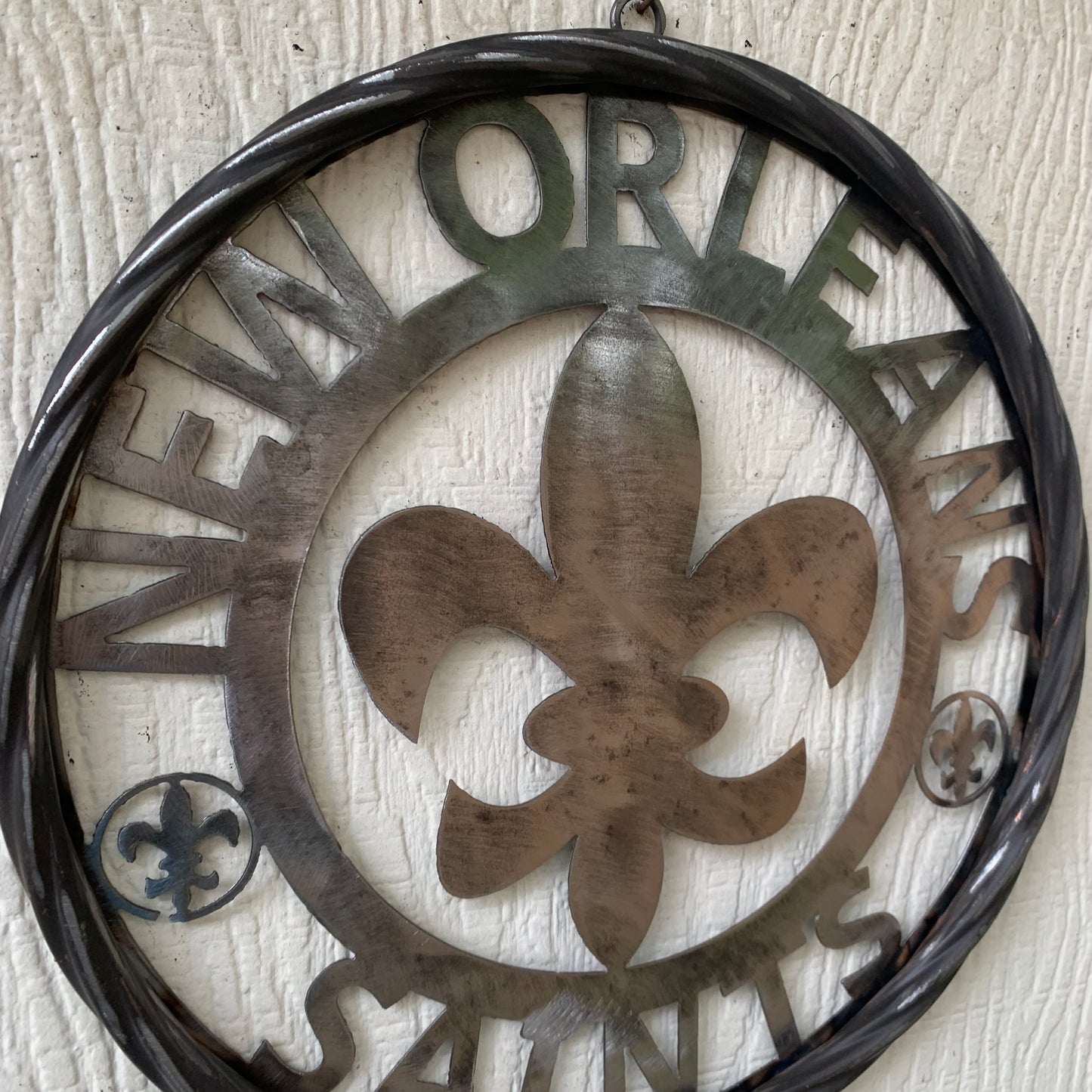 NEW ORLEANS SAINTS CUSTOM RAW METAL CRAFT SIGN WALL ART WESTERN HOME DECOR LASERCUT ART HANDMADE 12",18",24