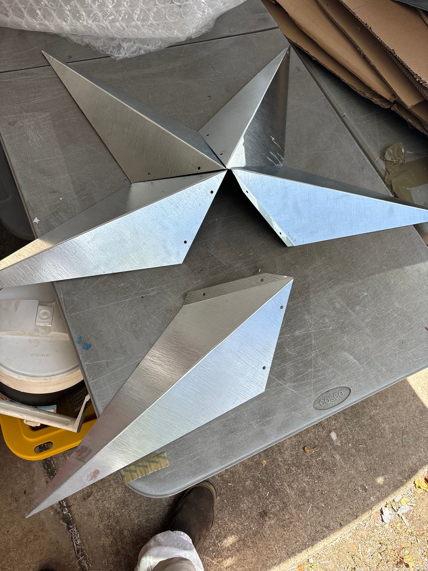 UNFINISHED GALVANIZED KIT STAR 3" TO 120" METAL BARN COUNTRY STAR WALL ART WESTERN HOME  DECOR HANDMADE #EH10418