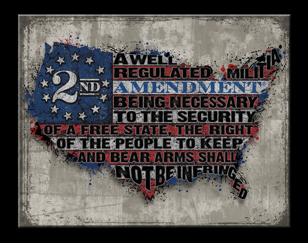 2ND_AMEND NATION SIGN METAL ART WESTERN HOME DECOR CRAFT #2787- FREE SHIPPING