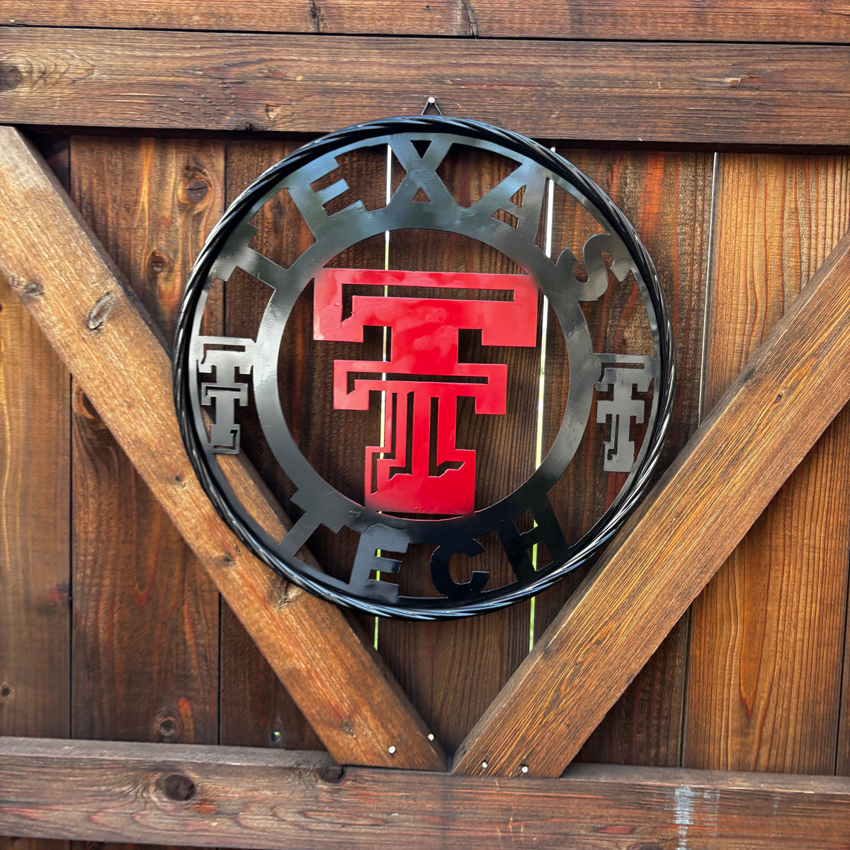 TEXAS TECH CUSTOM METAL VINTAGE CRAFT SIGN WESTERN HOME DECOR HANDMADE 12",18",24",32",36"