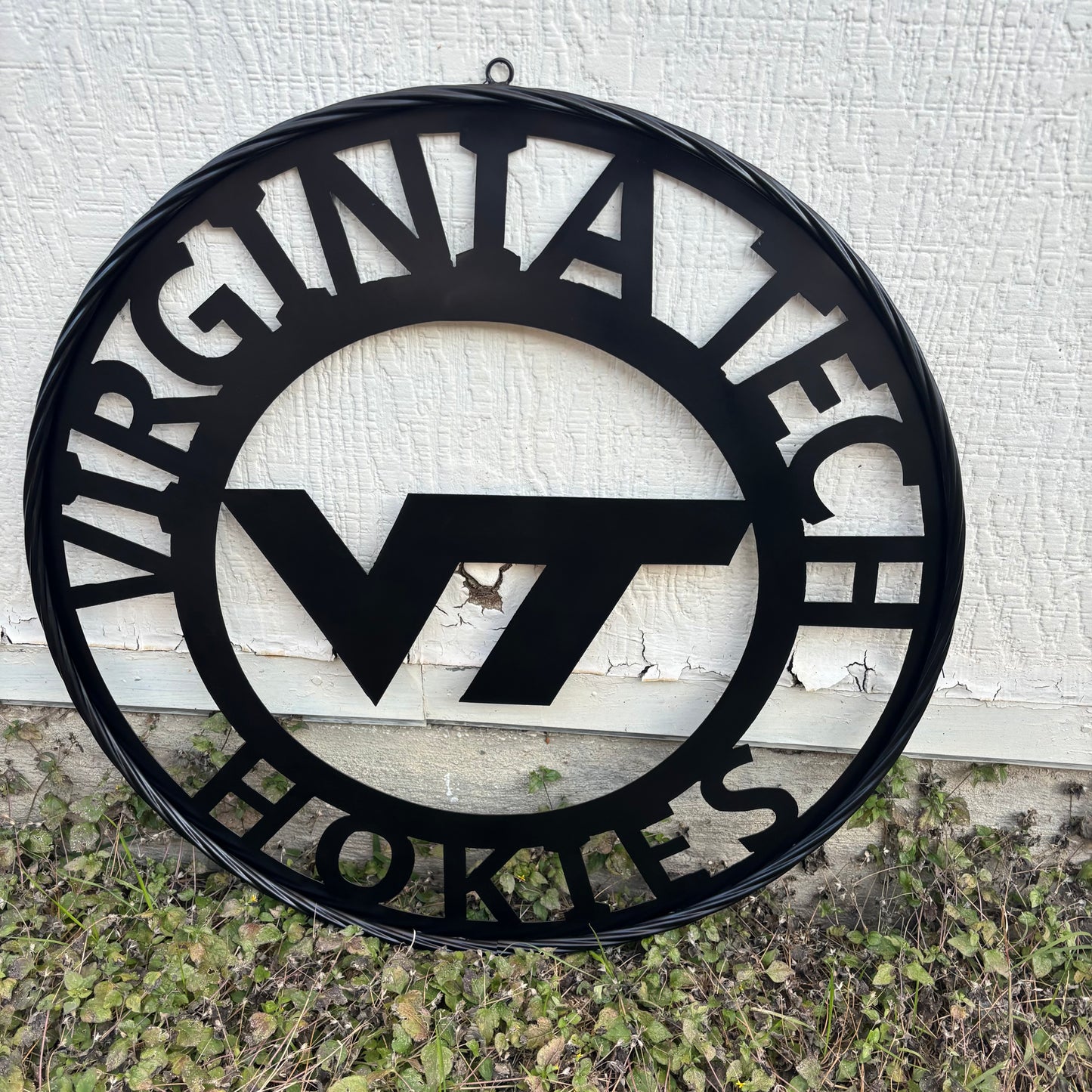 VIRGINIA TECH CUSTOM BLACK METAL VINTAGE CRAFT SIGN TEAM HANDMADE TO ORDER