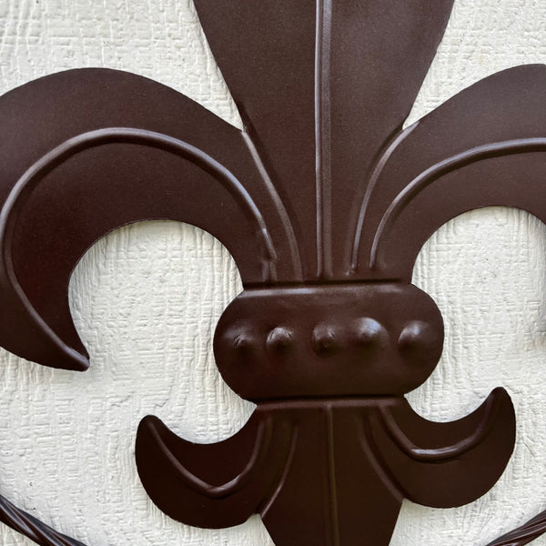 FLEUR DE LIS BRONZE METAL WALL ART SIGN WESTERN HOME DECOR HANDMADE NEW 12",18",24",32"