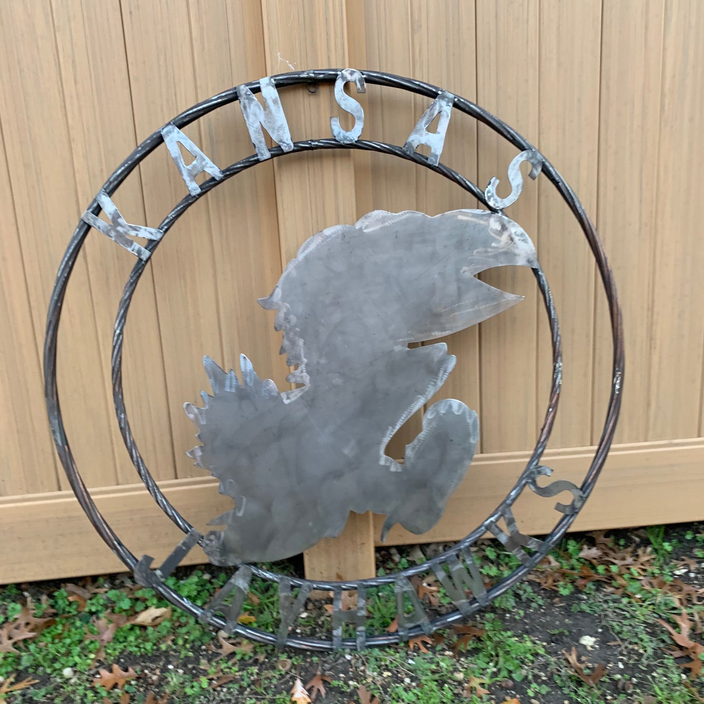 KANSAS JAYHAWKS RAW CUSTOM METAL VINTAGE CRAFT SIGN UNPAINTED TEAM HANDMADE