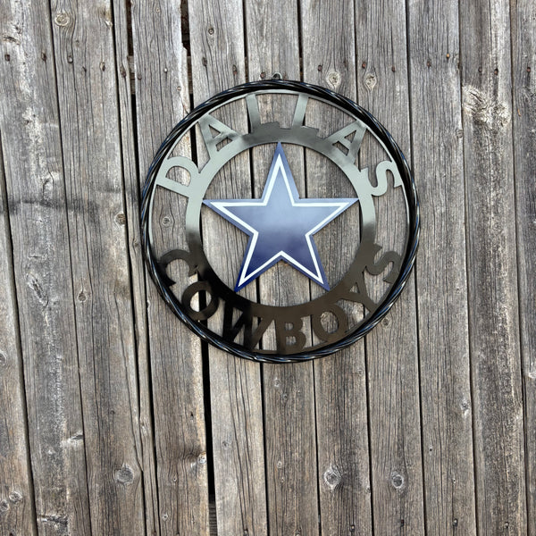 18",24",36" DALLAS COWBOYS METAL WALL ART WESTERN HOME DECOR VINTAGE RUSTIC BRONZE NEW #EH12316